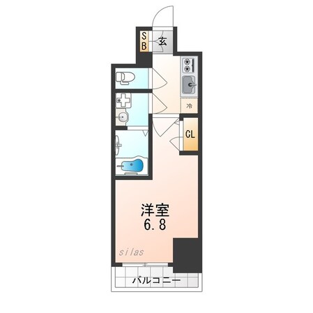 出屋敷駅 徒歩8分 11階の物件間取画像